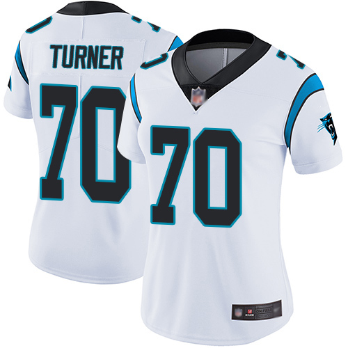 Carolina Panthers Limited White Women Trai Turner Road Jersey NFL Football #70 Vapor Untouchable->women nfl jersey->Women Jersey